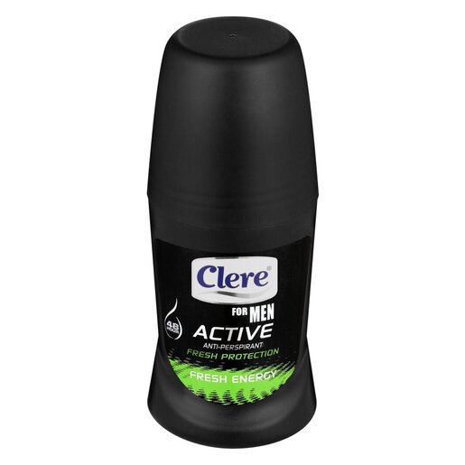 Clere Men Active Roll-On Deodorant Fresh Energy 50ml