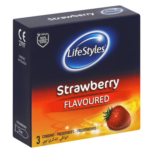 Condom Lifestyle Strawberry 3
