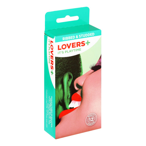 Condom Lovers Plus Ribbed & Studded 12