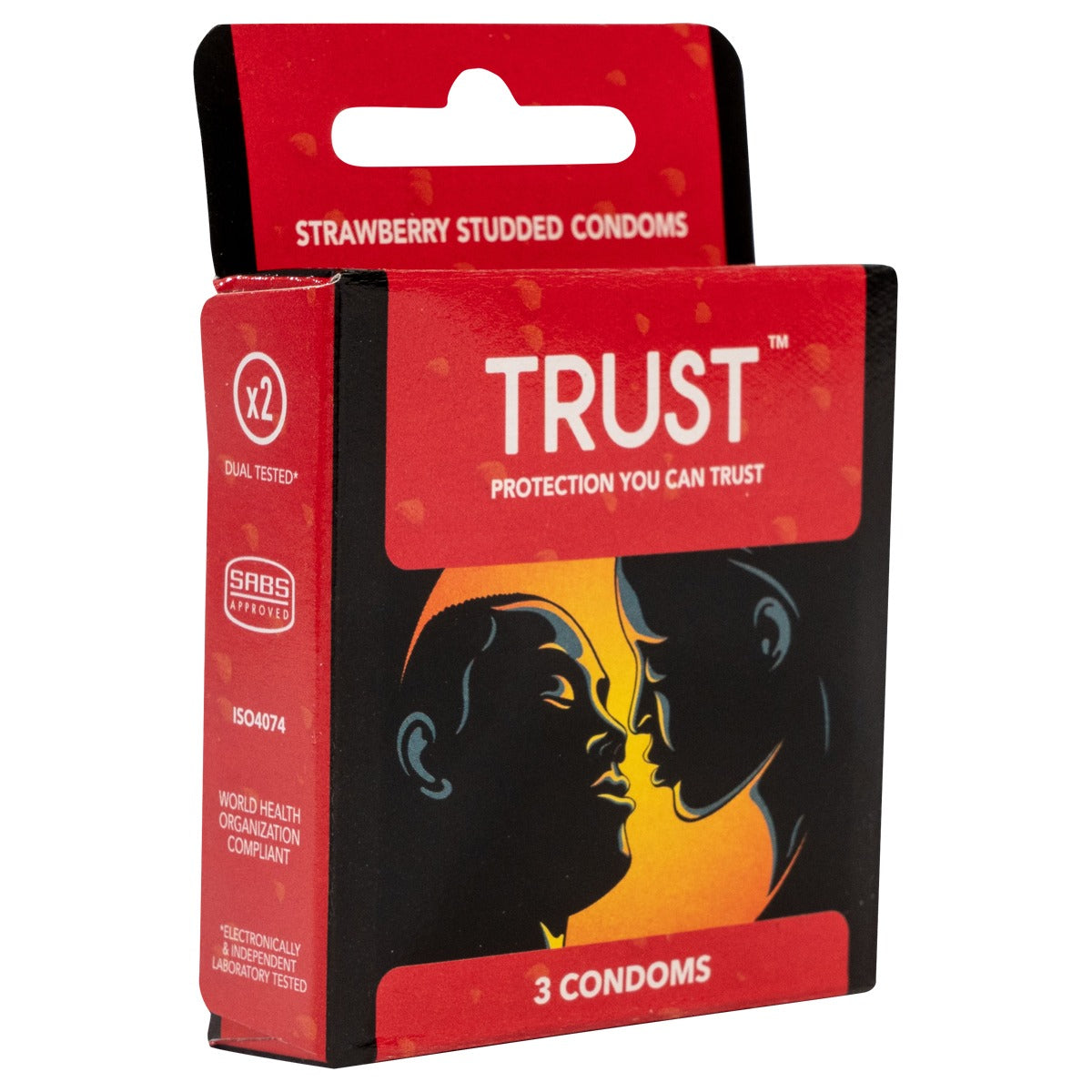 Condom Trust Studded Strawberry 3s