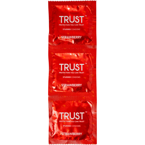 Condom Trust Studded Strawberry 3s