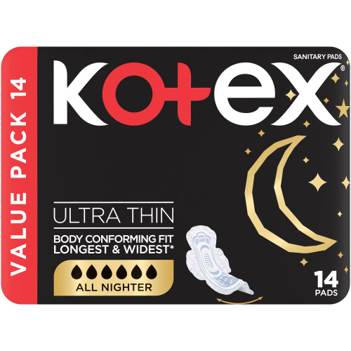 Kotex Ultra Thin Nighter + Wings Duo 14's