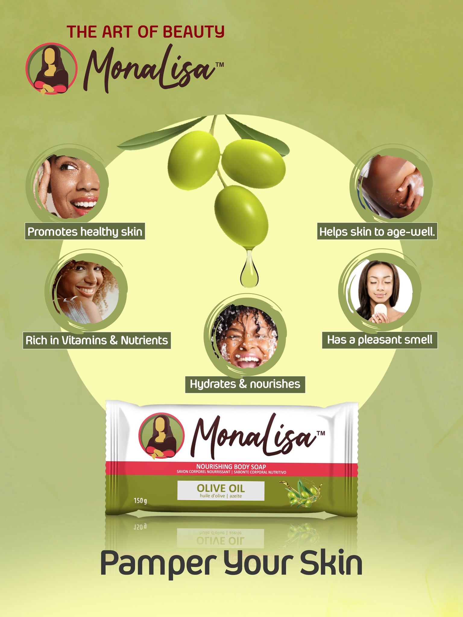 Monalisa Olive Soap 150g