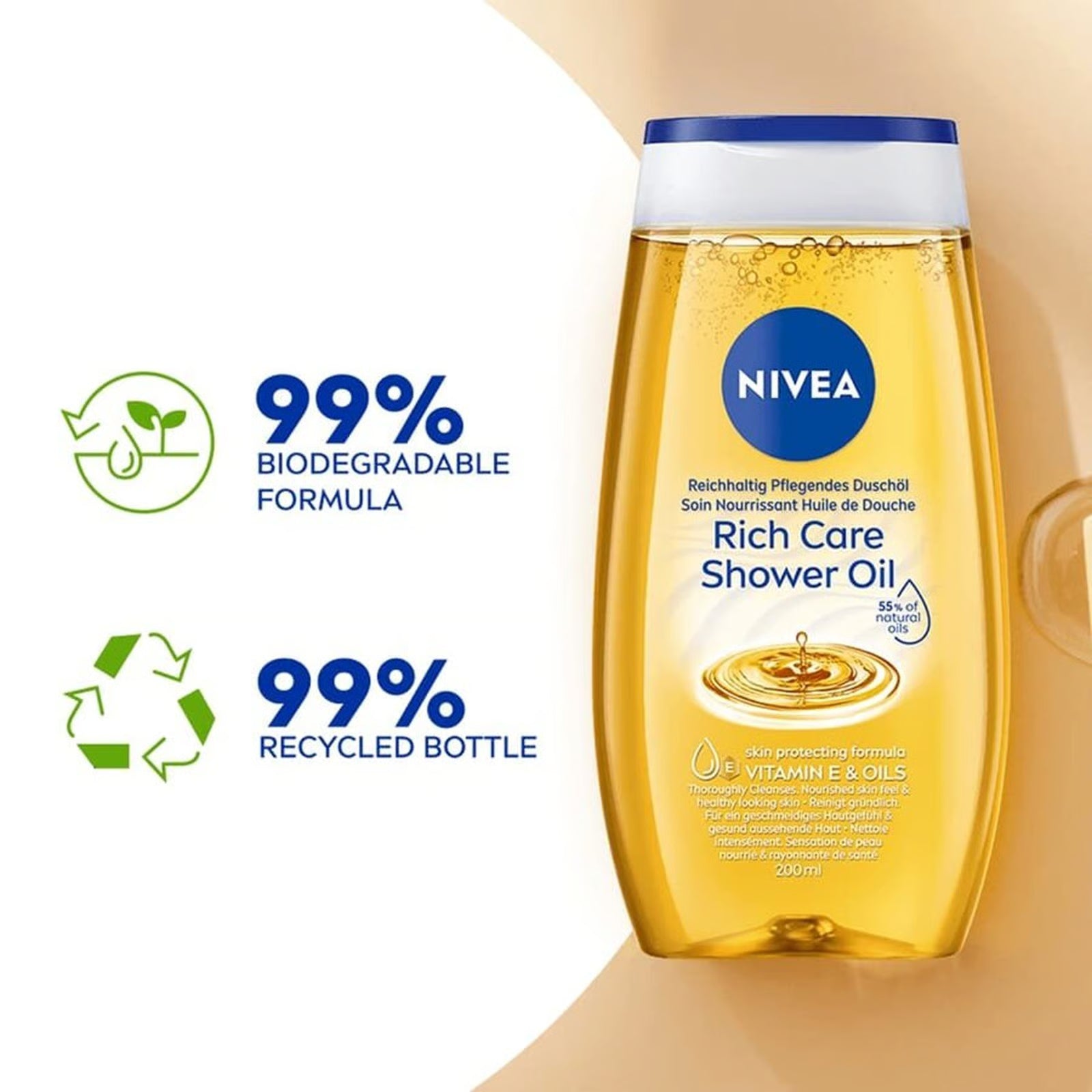 Nivea Bath Pampering Oil 200ml
