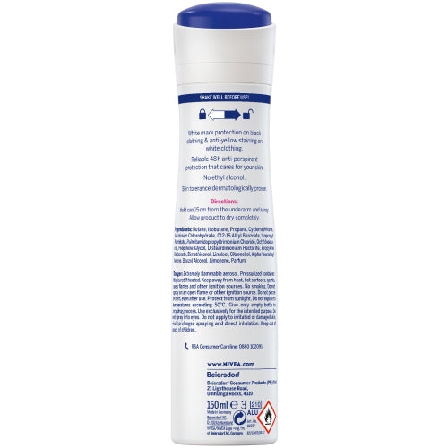 Nivea Deodorant Black& White Clear Female Spray 150ml