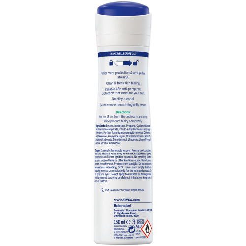 Nivea Deodorant Invisible Black& White Fresh Mist 150 ml