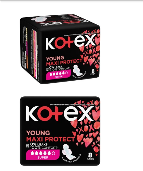 Kotex Maxi Young Super + Wings Designer 8's