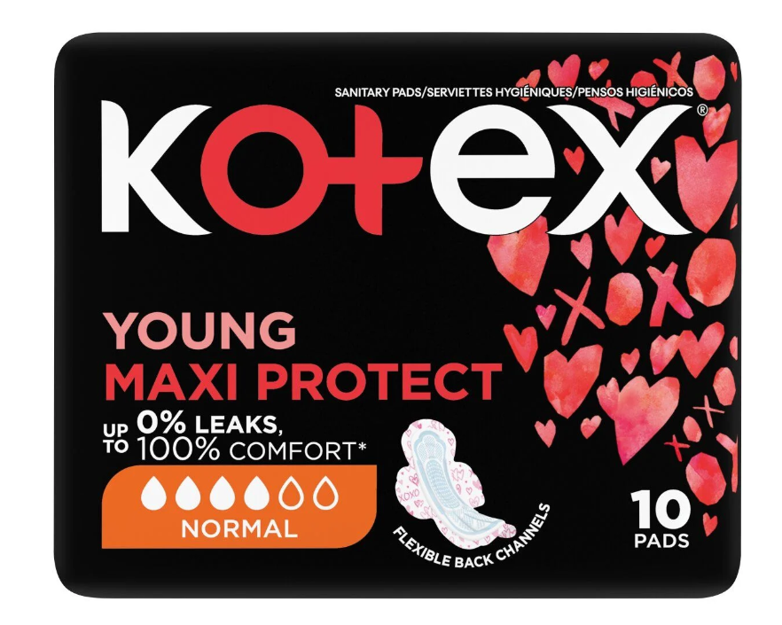 Kotex Maxi Young + Wings 10's