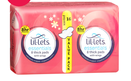 Lil-lets Economy Pads Scented V / P 16's