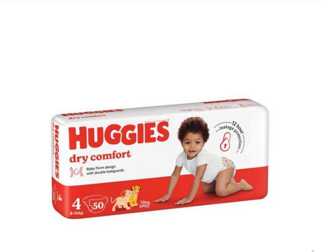 Huggies Dry Comfort Size 4 Maxi 50pk