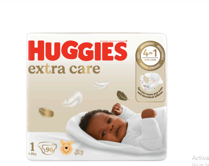 Huggies Extra Care Size 1 Pack Of 96