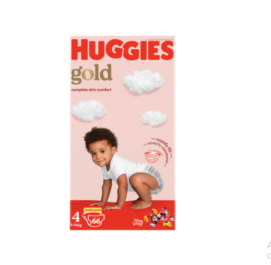 Huggies Gold Nappies Size 4 + VP 44pk