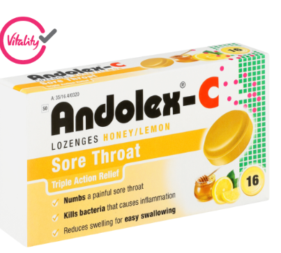 Andolex-C 16 Honey; Lemon Lozenges