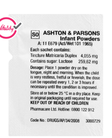 Ashton and Parsons Infant Powders 20 sachets