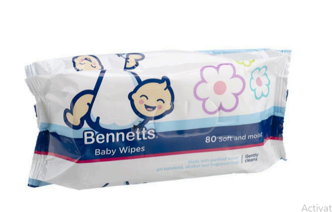 Bennetts Baby Wipes 80pk