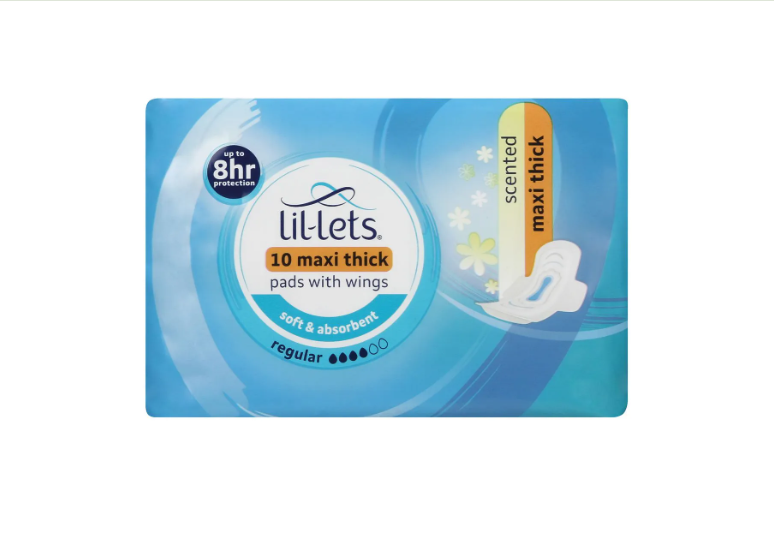 Lil-lets Pads + Wings Maxi Reg Scented 10's
