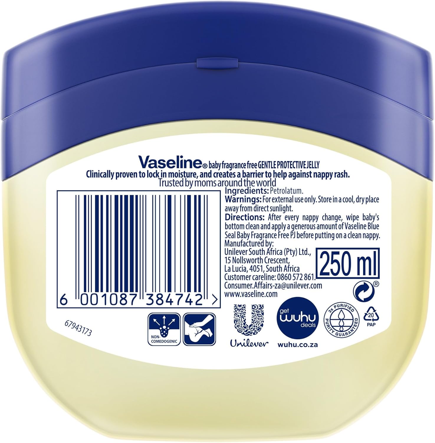 Vaseline Baby Gentle Protective Jelly 250ml